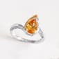 Gemstone Classics(tm) Sterling Silver 10kt. Pear Citrine Ring - image 1