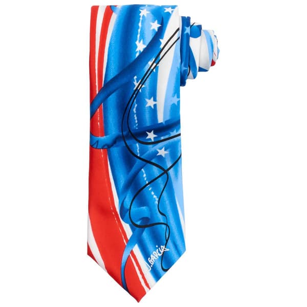 Mens Garcia Happy Birthday Stars & Stripes Tie - image 