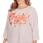 Plus Size Ruby Rd. Must Haves II Fall Harvest Stripe Tee - image 5