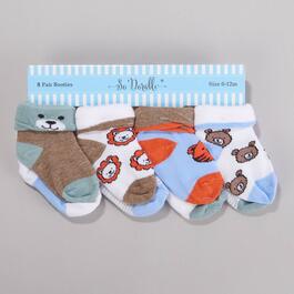 Baby Boy so''dorable&#40;R&#41; 8pk. Safari Brown Turn Cuff Socks