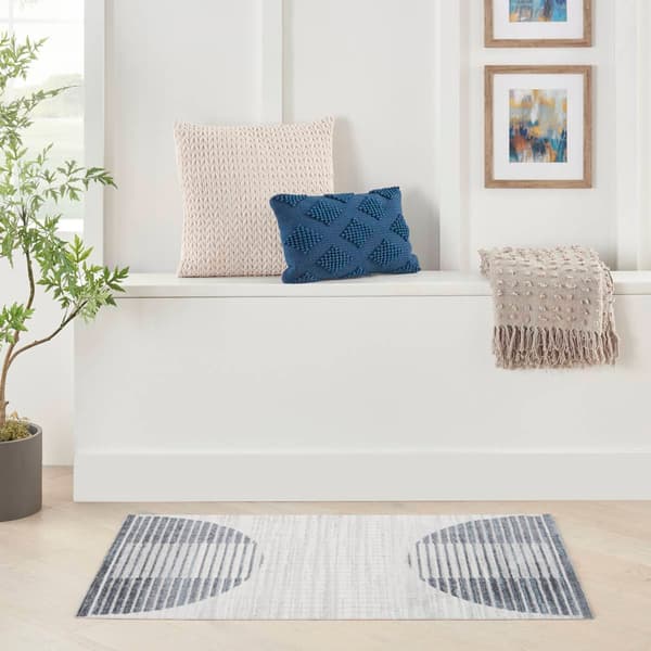 Nourison Astra Semi-Circles Rectangular Area Rug