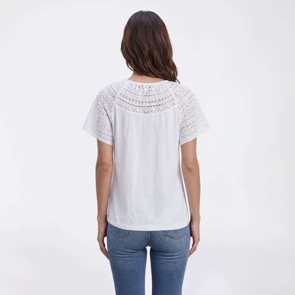 Petite Preswick & Moore® Short Crochet Sleeve Blouse
