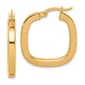 Gold Classics&#40;tm&#41; 14kt. Square Tube Hollow Hoop Earrings - image 1