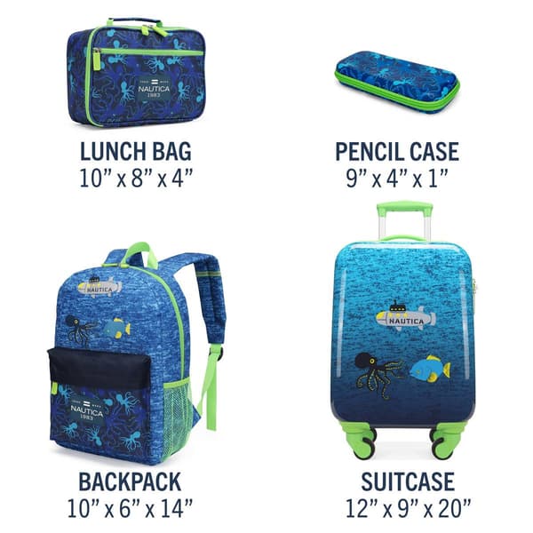 Nautica Adventure 5pc. Kids Submarine Journey Luggage Set