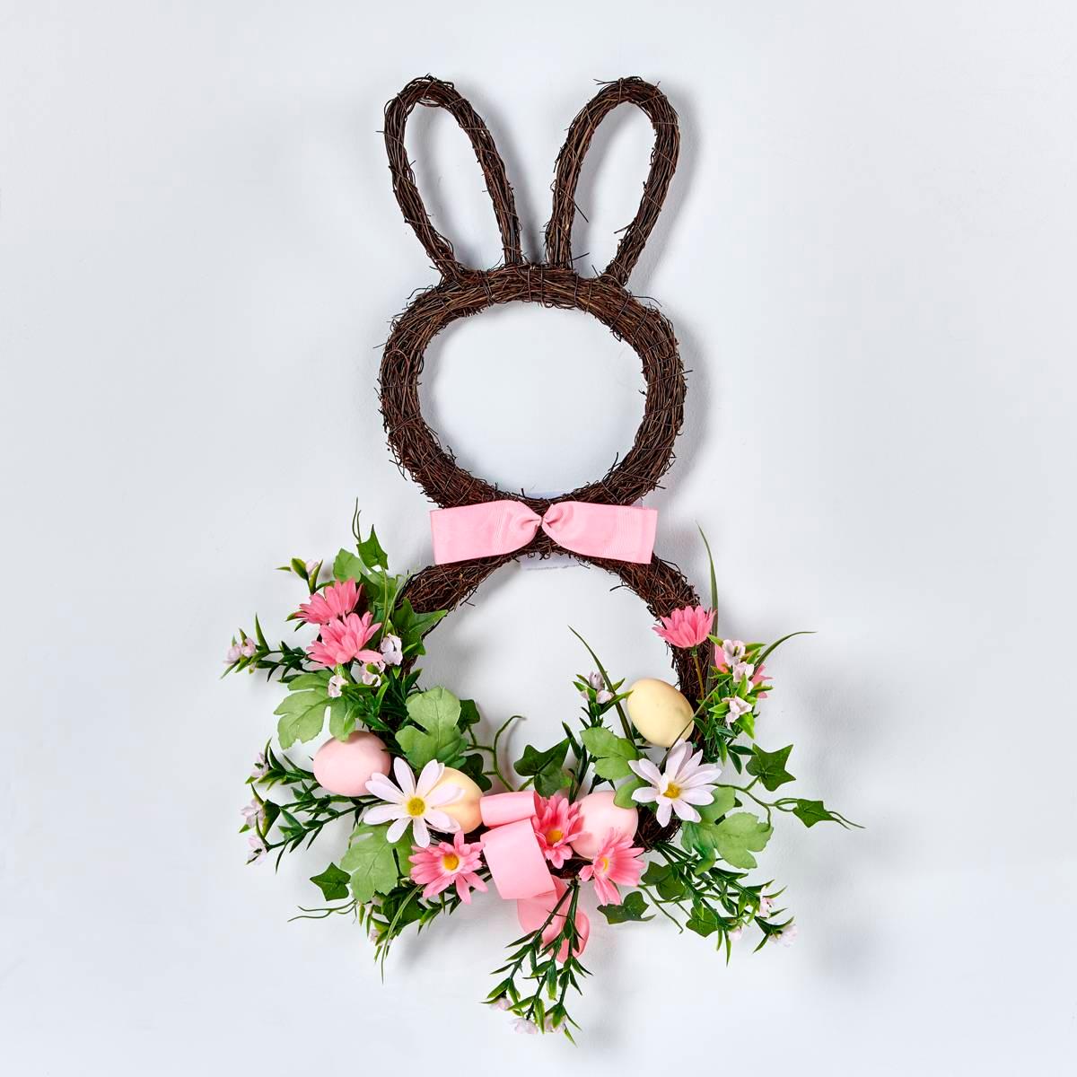 Grapevine Rabbit Tails Bow At Neck
