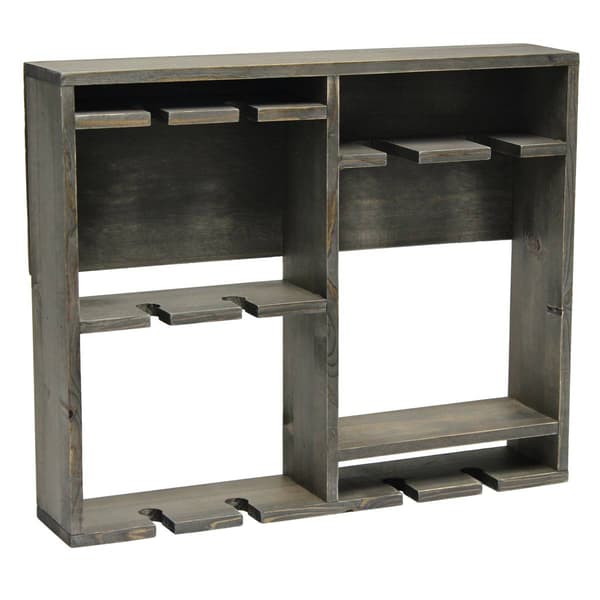 Elegant Designs&#40;tm&#41; Bartow Wall Mounted Wood Wine Rack Shelf