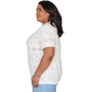 Plus Size Alfred Dunner Vintage Charm Geometric Eyelet Blouse - image 4