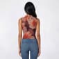Juniors Madden Girl Mesh Funnel Neck Asymmetrical Ruch Top - image 2