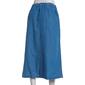 Womens NY Collection Pull On Button Front Denim Skirt - image 3