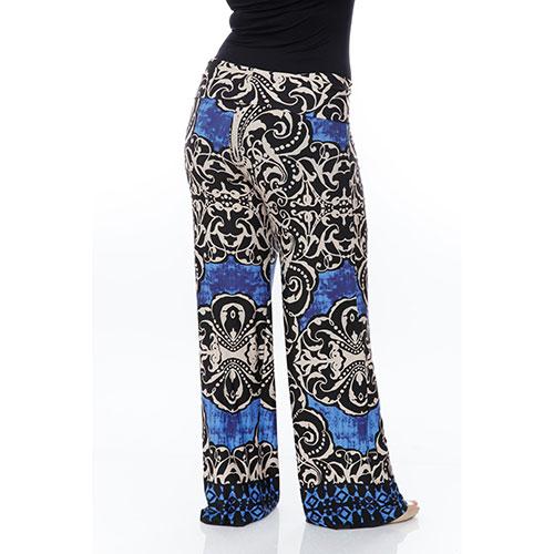 Plus Size White Mark Printed Palazzo Pants
