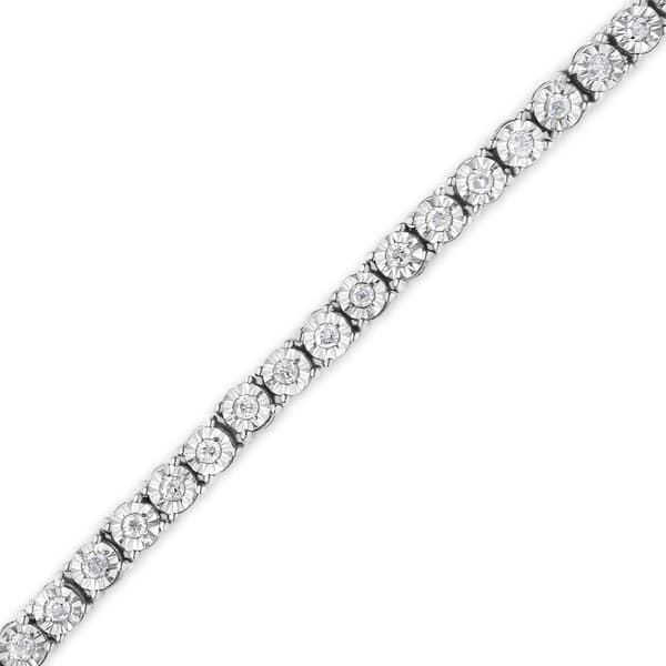 Haus of Brilliance Sterling Silver Diamond Tennis Bracelet