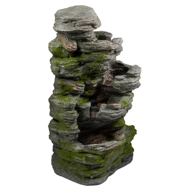 Northlight Seasonal Lighted 5-Tier Outdoor Garden Water Fountain