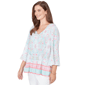 Petite Ruby Rd. Renaissance Romance 3/4 Bell Sleeve Blouse - image 2