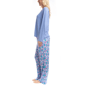 Womens Goodnight Kiss Cherry & Merry Snowman Henley Pajama Set - image 3