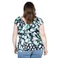 Plus Size 24/7 Comfort Apparel Butterfly Ruffle V-Neck Blouse - image 3