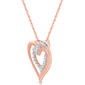 Nova Star® Lab Grown Diamond Two-Tone Intertwined Heart Pendant - image 2
