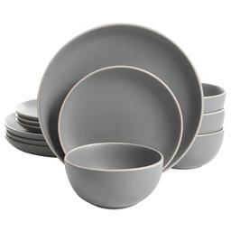 Gibson Home Rockaway 12pc. Dinnerware Set - Matte Grey