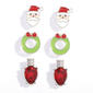 Santa/Light/Wreath Trio Earrings - image 1