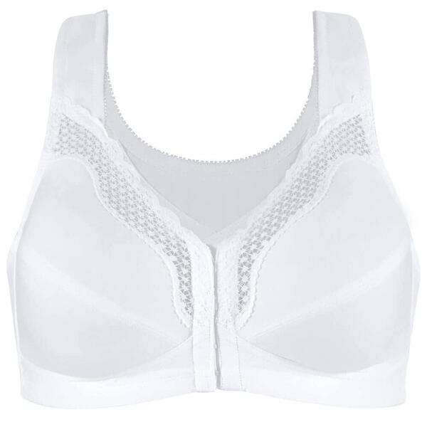 Exquisite Form Fully Front Close Cotton Posture Bra With Lace - 5100531