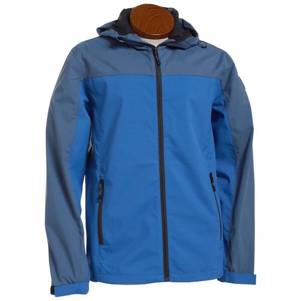 Mens Hawke & Co. Lightweight Color Block Rain Jacket - Dusty Blue - image 