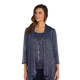 Petite R&M Richards 3pc. Crinkle Pants Set
