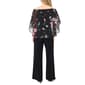 Plus Size MSK Sheer Floral Overlay Rhinestone Trim Jumpsuit - image 2