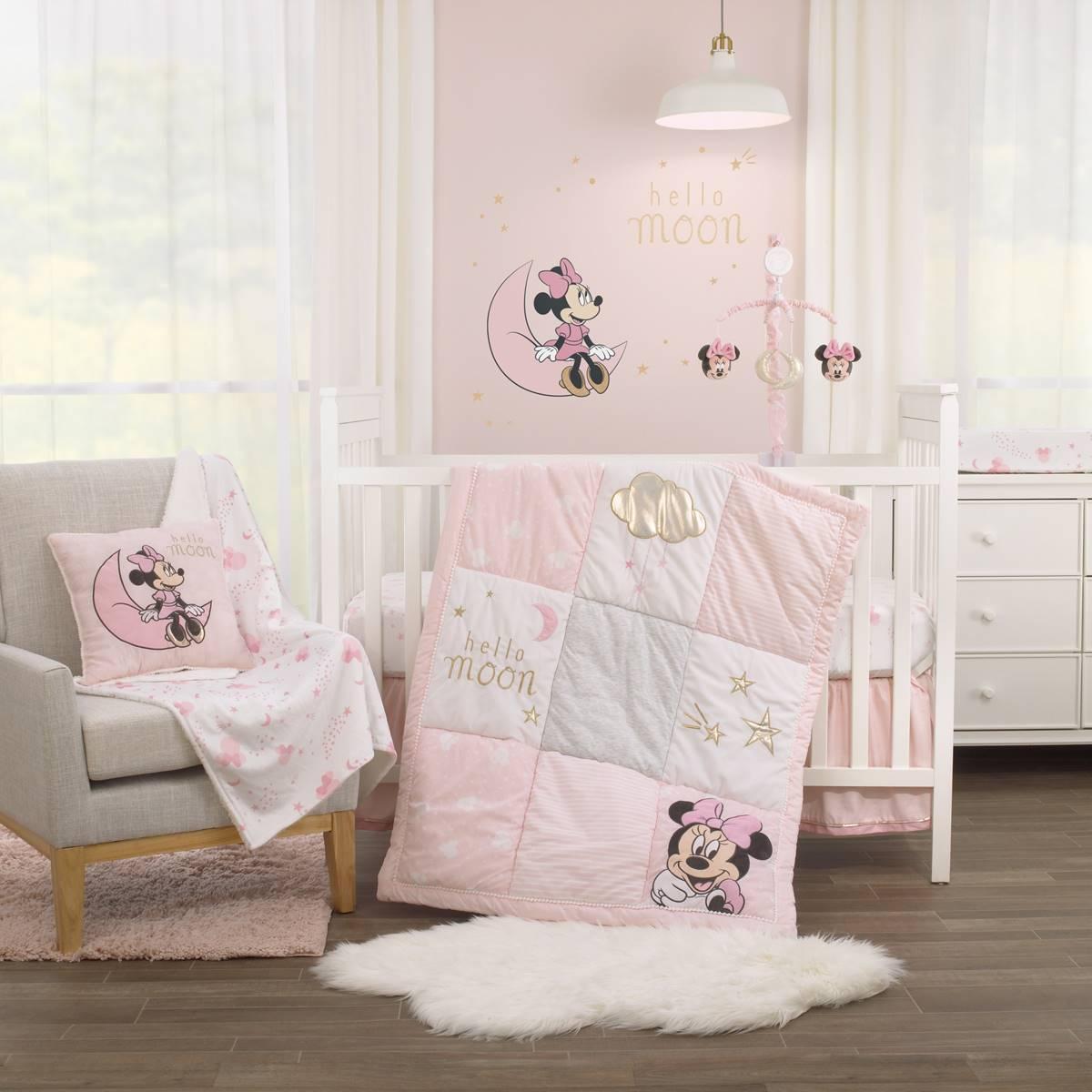 Disney 3pc. Minnie Mouse Twinkle Twinkle Crib Bedding Set