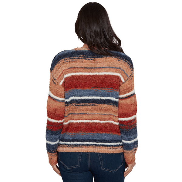 Plus Size Skye’s the Limit Urban Heirloom Marled Stripe Sweater