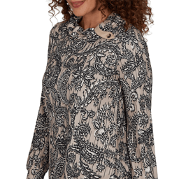 Womens Skye’s the Limit Champagne Holiday Paisley Sweater
