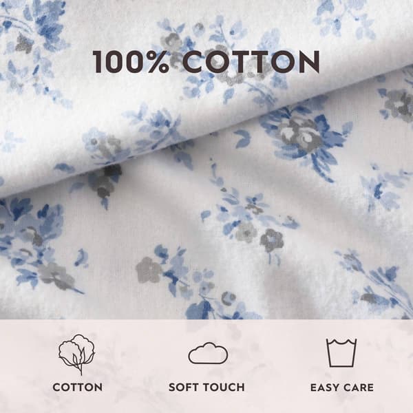 Laura Ashley Audrey Cotton Flannel Sheet Set