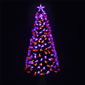 Northlight 6ft. Black Fiber Optic LED Pine Potted Halloween Tree - image 1