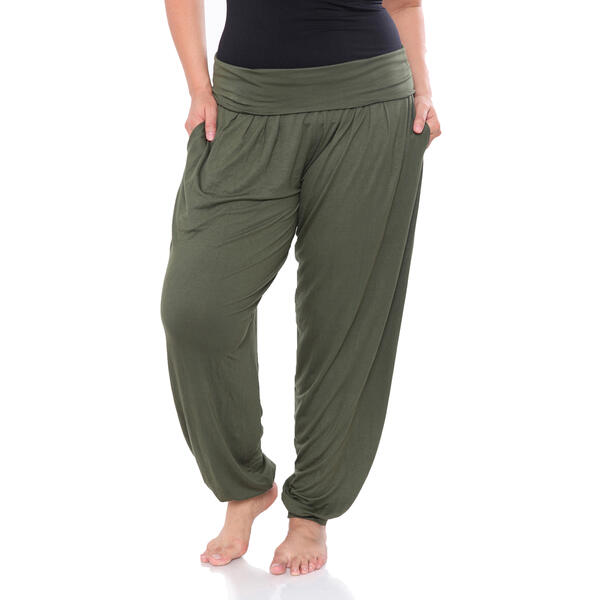 Plus Size White Mark Comfortable Solid Harem Pants - image 