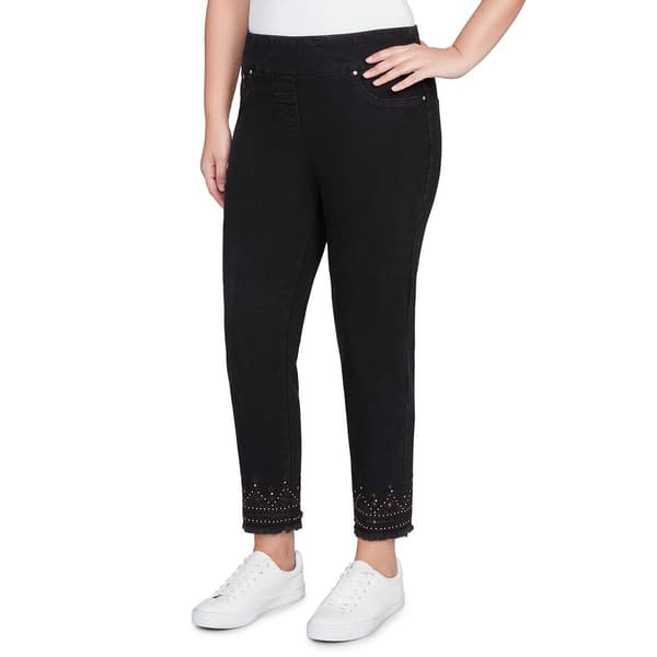 Plus Size Ruby Rd. New Neutrals Pull On Denim Ankle Pants