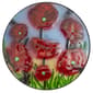 Northlight Seasonal Red Floral Poppies Glass Patio Side Table - image 3