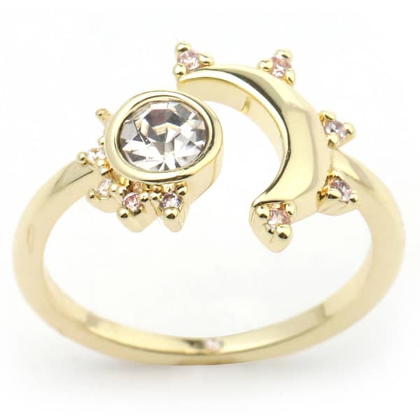 Ashley Cooper(tm) Gold Open Crescent Moon Ring - image 