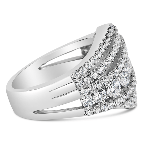 Haus of Brilliance 2ctw. Lab Grown Diamond Cluster Band Ring