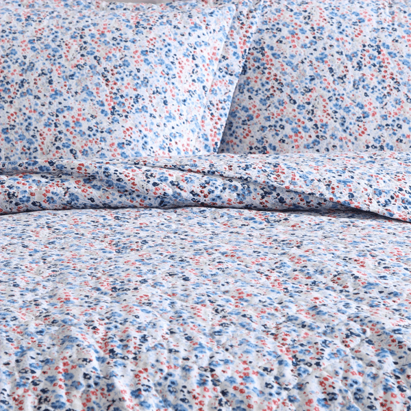 Laura Ashley® Leona 3pc. Flower Quilt Set