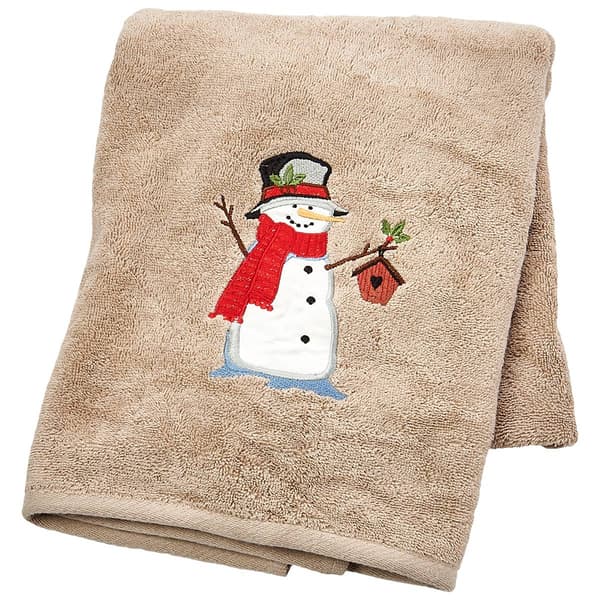 Avanti Snowman with Birdhouse Bath Towel Collection - image 