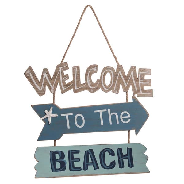 18.5in. Welcome to the Beach Plaque - image 