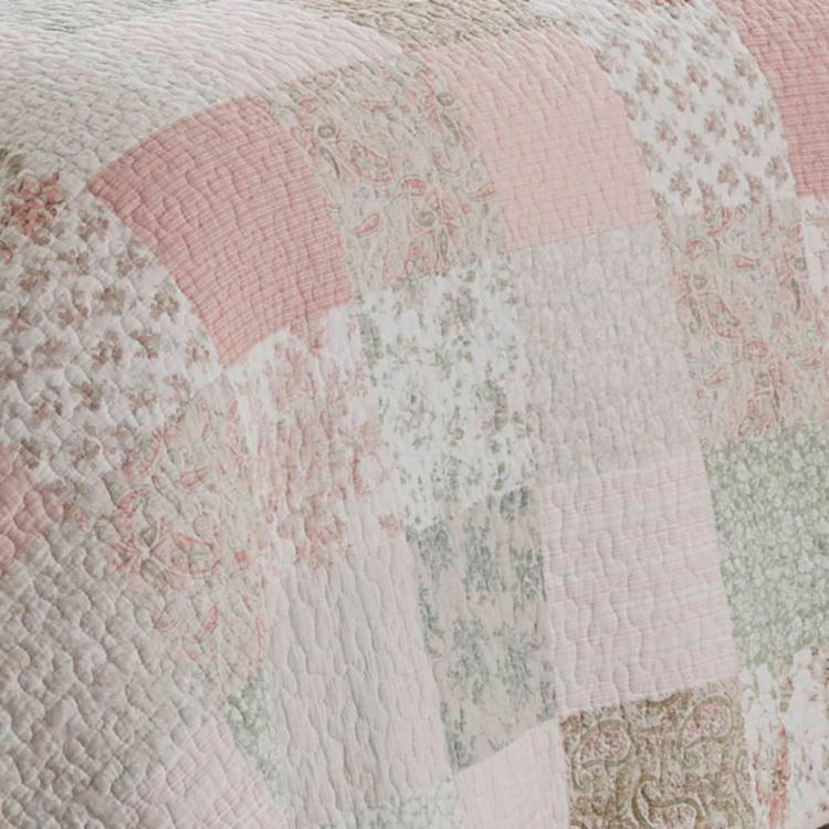 Laura Ashley® Celipatchwork 136 Thread Count Reversible Quilt Set