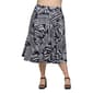 Plus Size 24/7 Comfort Apparel Black Geometric Pocket Midi Skirt - image 1