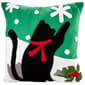 Snow Cat Christmas Decorative Pillow - 14x19 - image 1