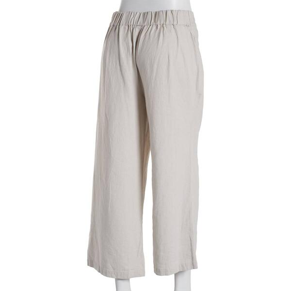 Womens Per Se Solid Linen Capri Pants