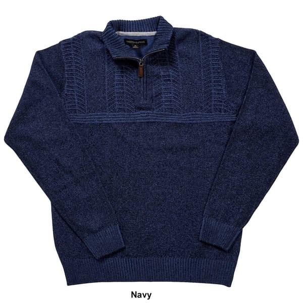Mens Tricot St. Raphael 1/4 Zip Textured Sweater