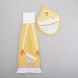 Chicks w/ Egg Potholder & Kitchen Towel Set