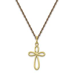 Gold Classics(tm) 10kt. Yellow Gold Ribbon Cross Pendant