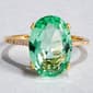 Ashley Cooper(tm) Gold-Tone Green Stone Pave Ring - image 1
