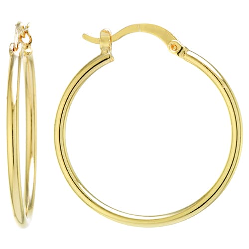 Gold Over Fine Silver Plated 30mm Hoop Earrings