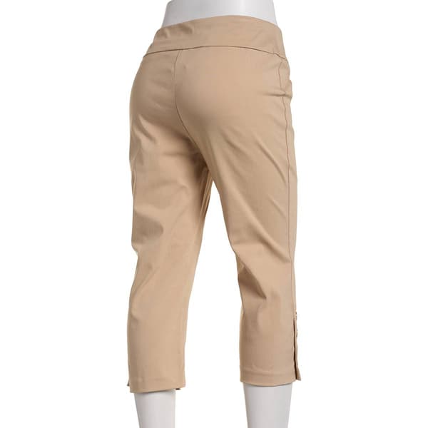 Plus Size Zac & Rachel Pull On Snap Button Hem Crop Pants