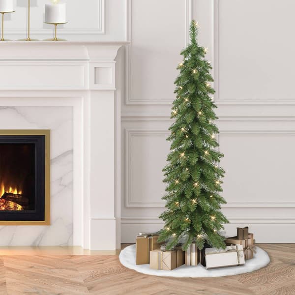 Puleo International 4ft. Pre-Lit Artificial Alpine Christmas Tree
